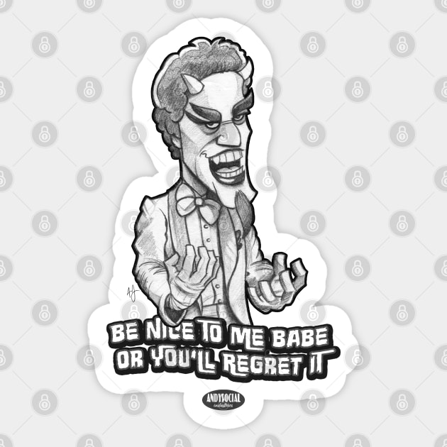 Satan (Forbidden Zone) Sticker by AndysocialIndustries